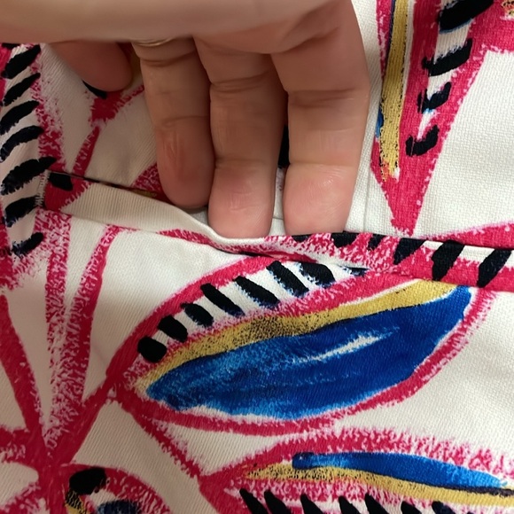 J. Crew size 12 Colorful Leaf Print Mid-rise Cropped Lightweight Chino Pants - Picture 8 of 12